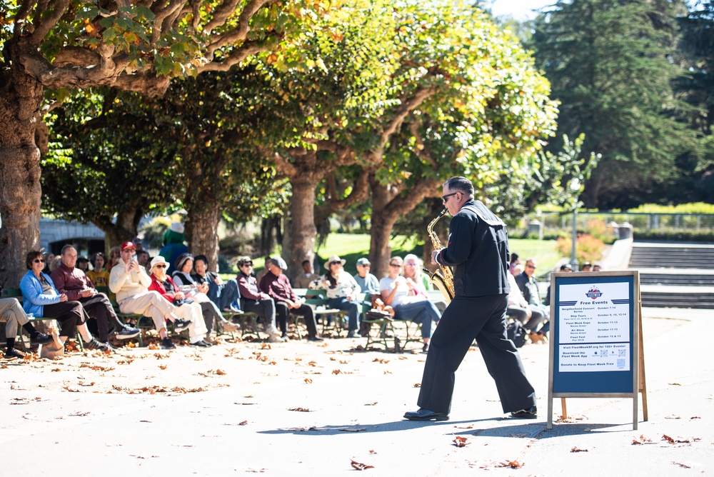 Navy Band Southwest's 32nd Street Brass Band performs in Golden Gate Park