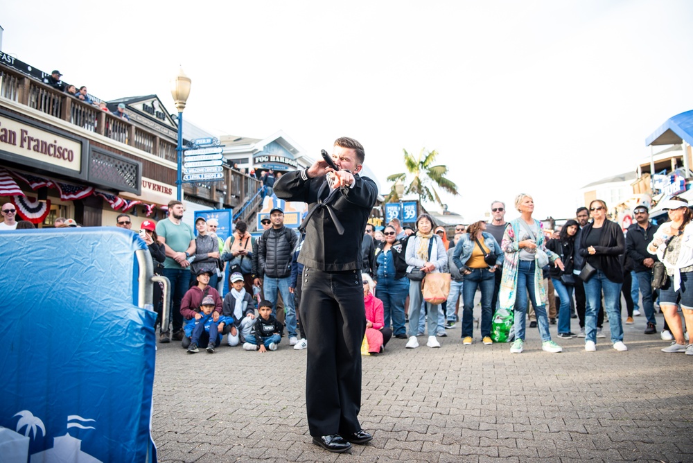 Navy Band Southwest's Destroyers perform at Pier 39