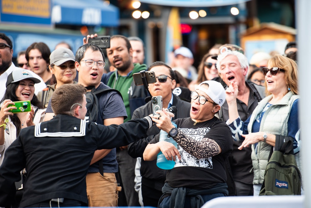 Navy Band Southwest's Destroyers perform at Pier 39