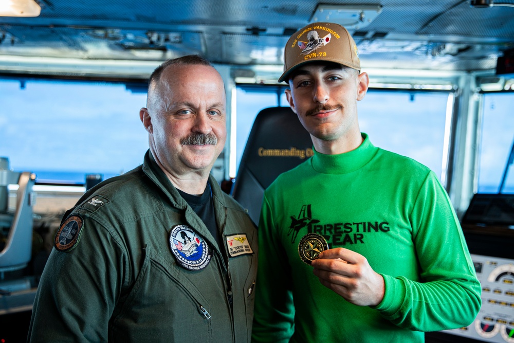 George Washington awards Warfighter of the Day: ABEAN Ryan Bowden