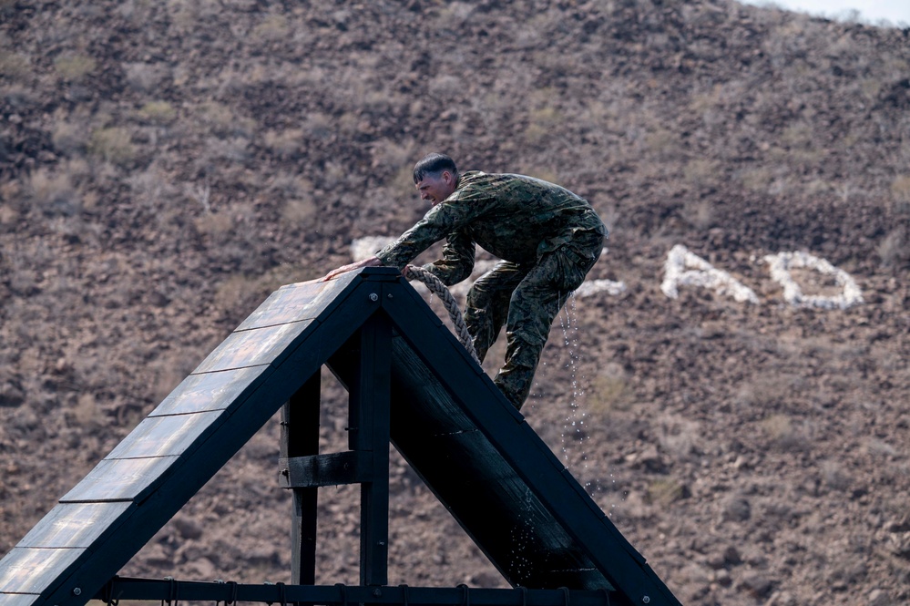 U.S. military members participate in French Desert Commando Course