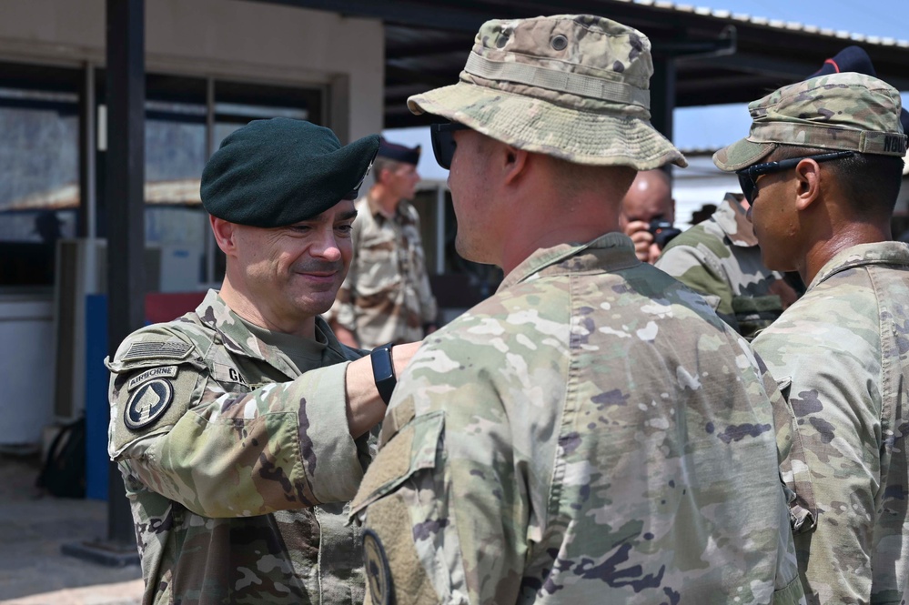 U.S. military members participate in French Desert Commando Course