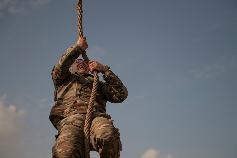 U.S. military members participate in French Desert Commando Course