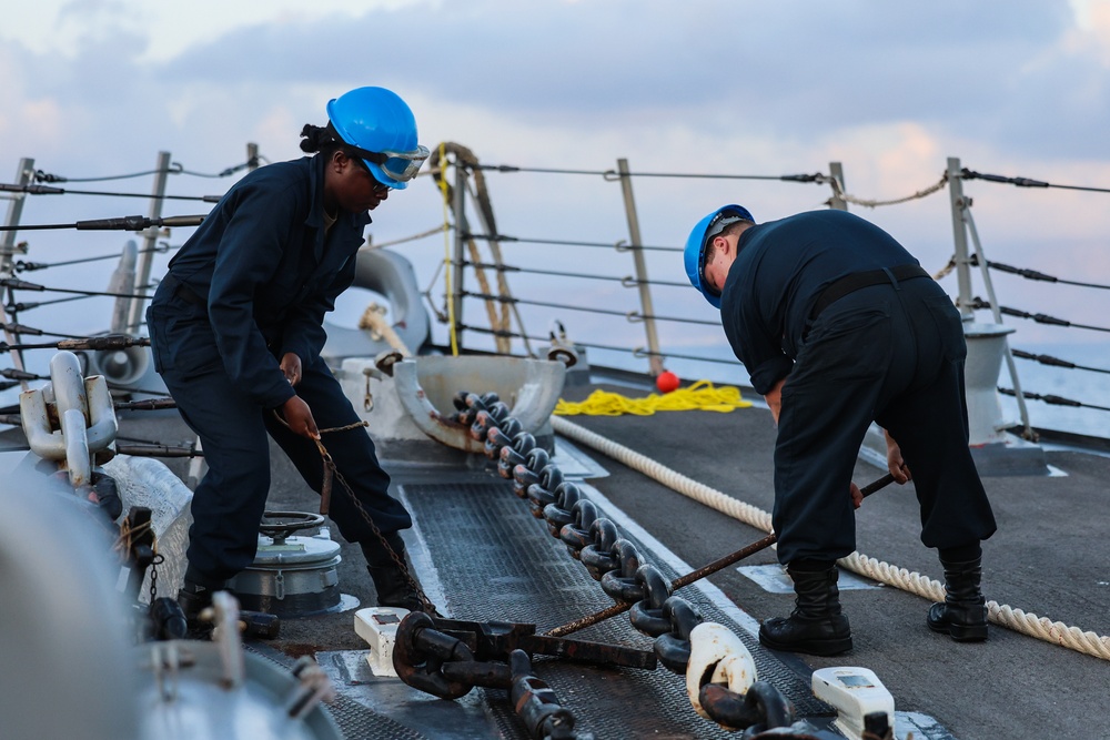 USS Bulkeley ports in Souda Bay, Greece