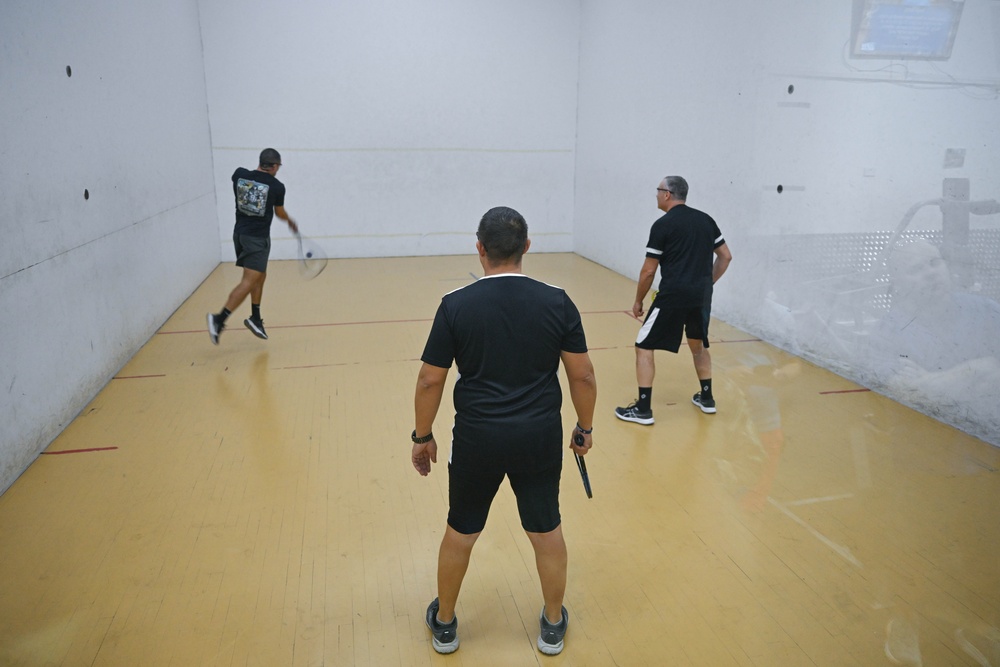 U.S. and coalition partners participate in racquetball tournament