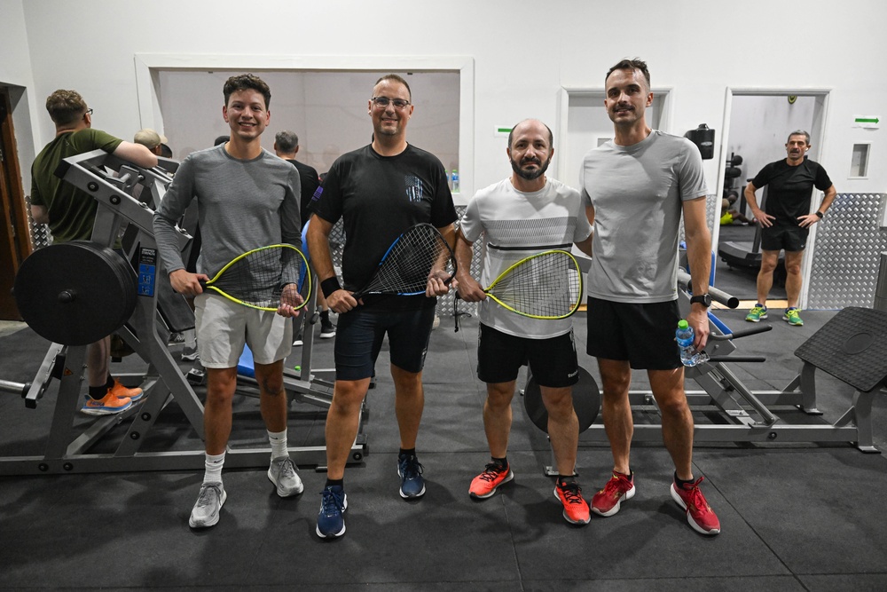 U.S. and coalition partners participate in racquetball tournament