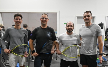 U.S. and coalition partners participate in racquetball tournament