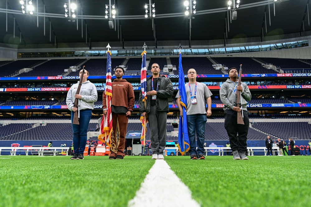 100th ARW and 48th FW Honor Guard perform at London NFL game