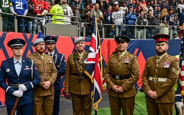 100th ARW and 48th FW Honor Guard perform at London NFL game