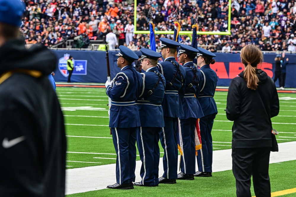 100th ARW and 48th FW Honor Guard perform at London NFL game