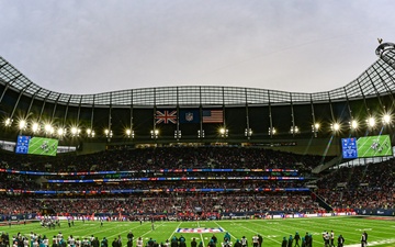 100th ARW and 48th FW Honor Guard perform at London NFL game