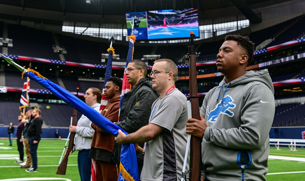 100th ARW and 48th FW Honor Guard perform at London NFL game