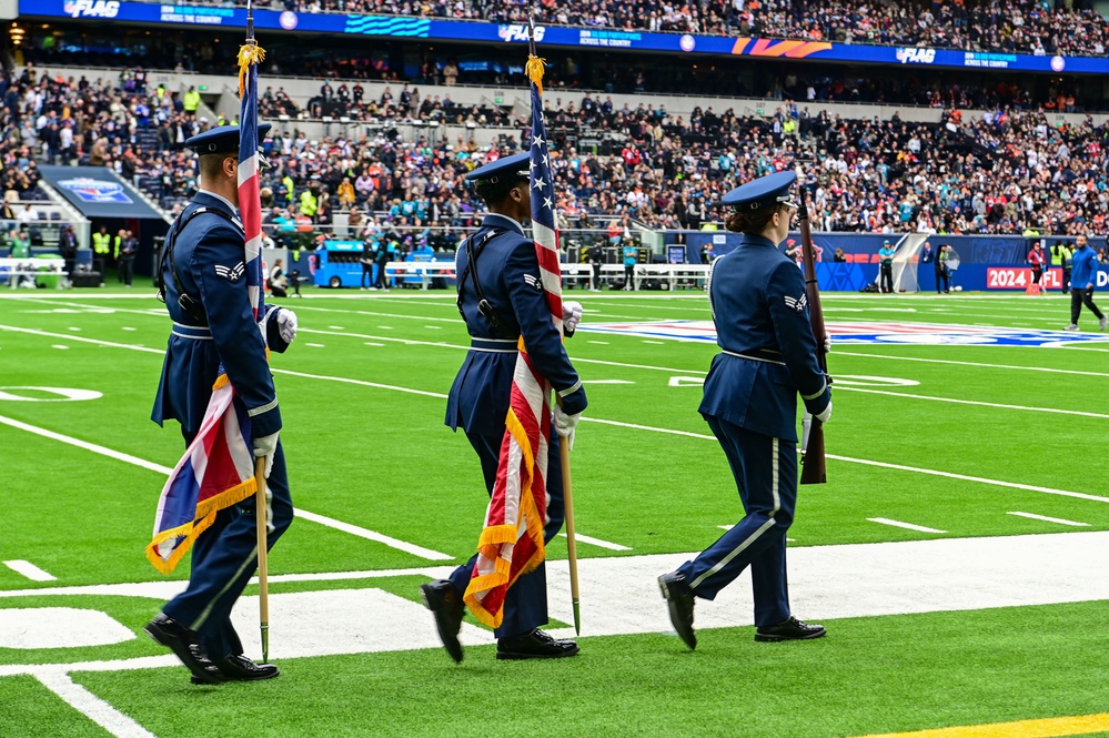 100th ARW and 48th FW Honor Guard perform at London NFL game