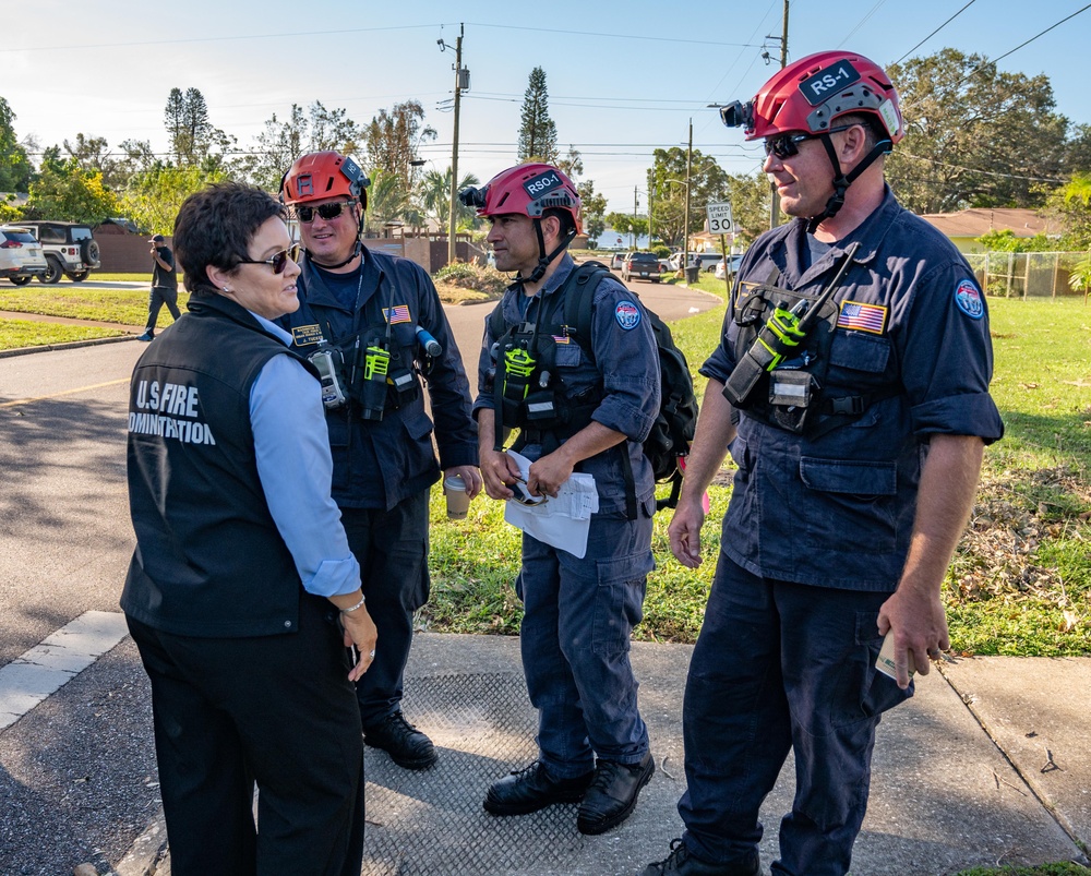 U.S. Fire Administrator Visits St. Petersburg, Florida after Hurricane Milton