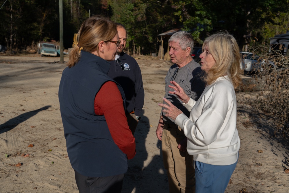 FEMA Administrator Meets Local Disaster Survivors and Surveys Damage