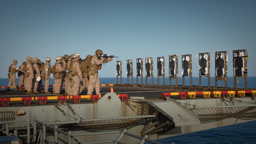 BLT 1/8, 24th MEU (SOC) Deck Shoot on USS Wasp (LHD 1)