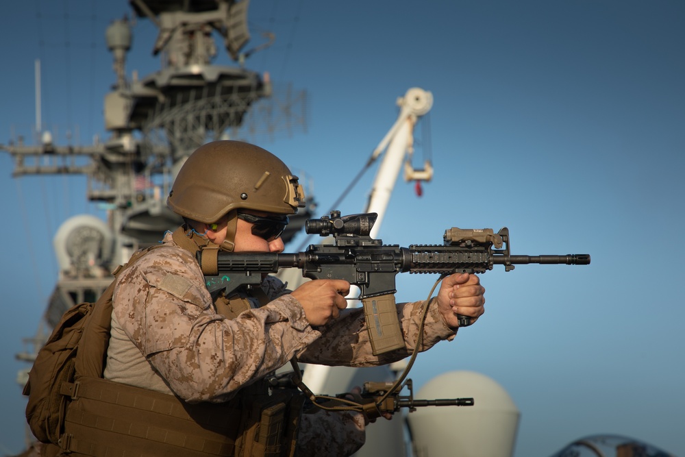 BLT 1/8, 24th MEU (SOC) Deck Shoot on USS Wasp (LHD 1)