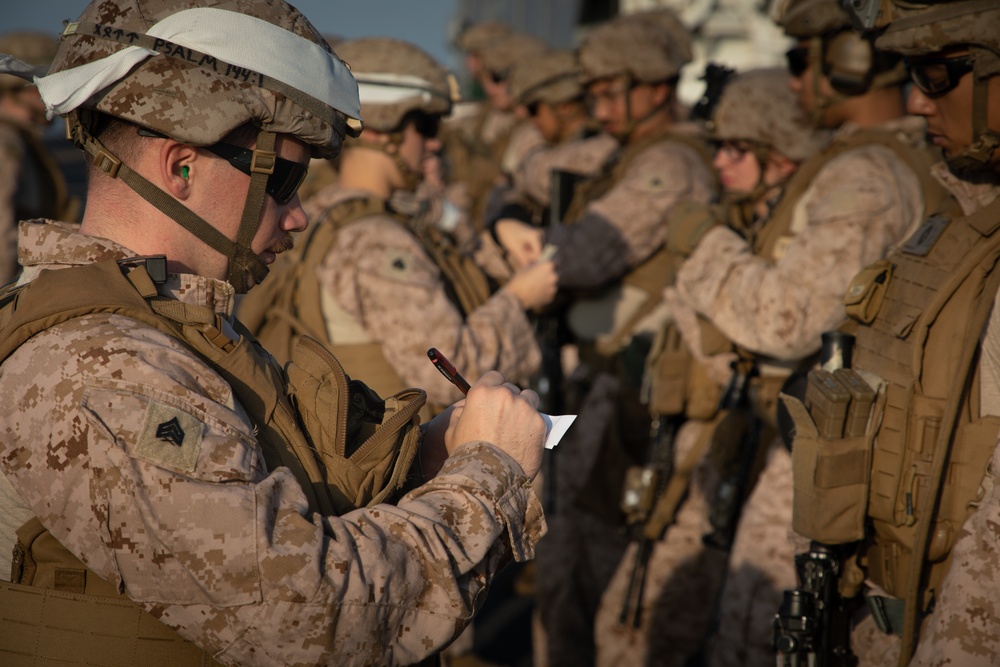 BLT 1/8, 24th MEU (SOC) Deck Shoot on USS Wasp (LHD 1)