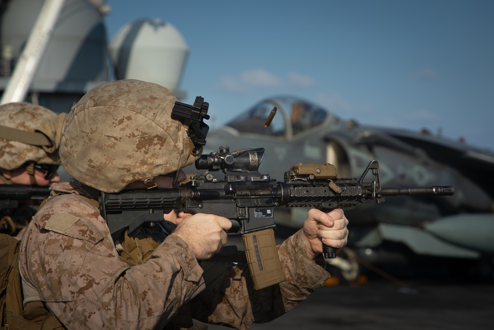 BLT 1/8, 24th MEU (SOC) Deck Shoot on USS Wasp (LHD 1)