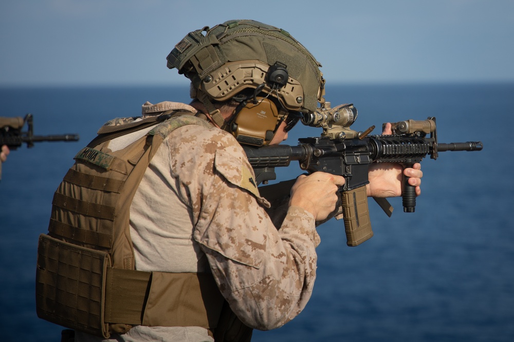 BLT 1/8, 24th MEU (SOC) Deck Shoot on USS Wasp (LHD 1)