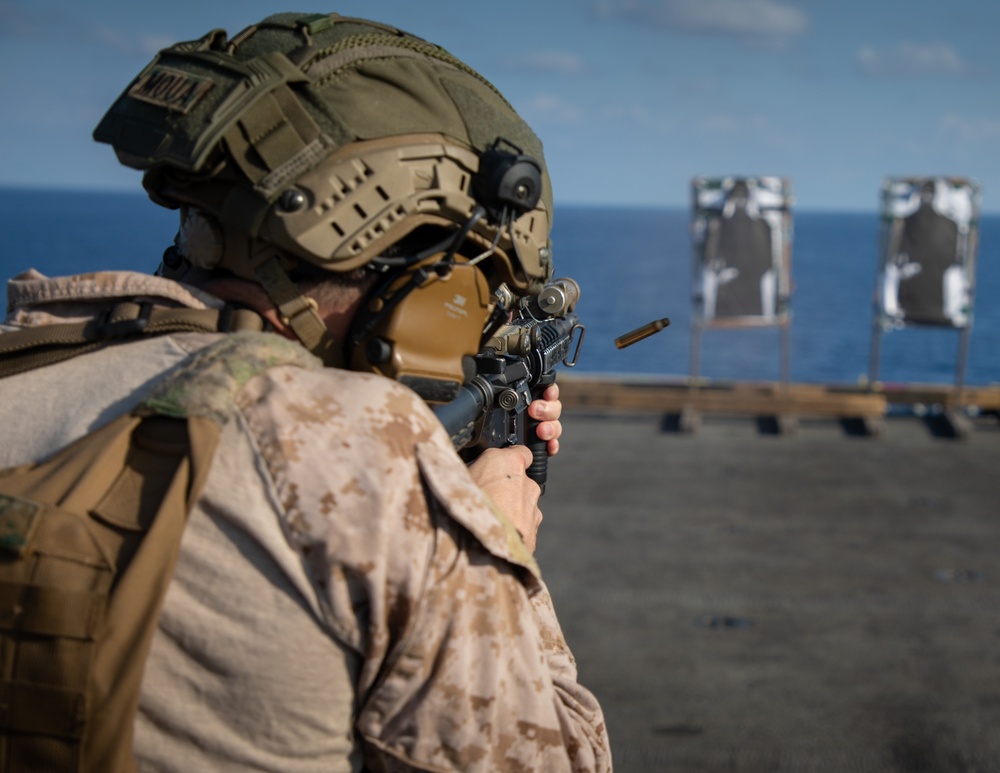 BLT 1/8, 24th MEU (SOC) Deck Shoot on USS Wasp (LHD 1)