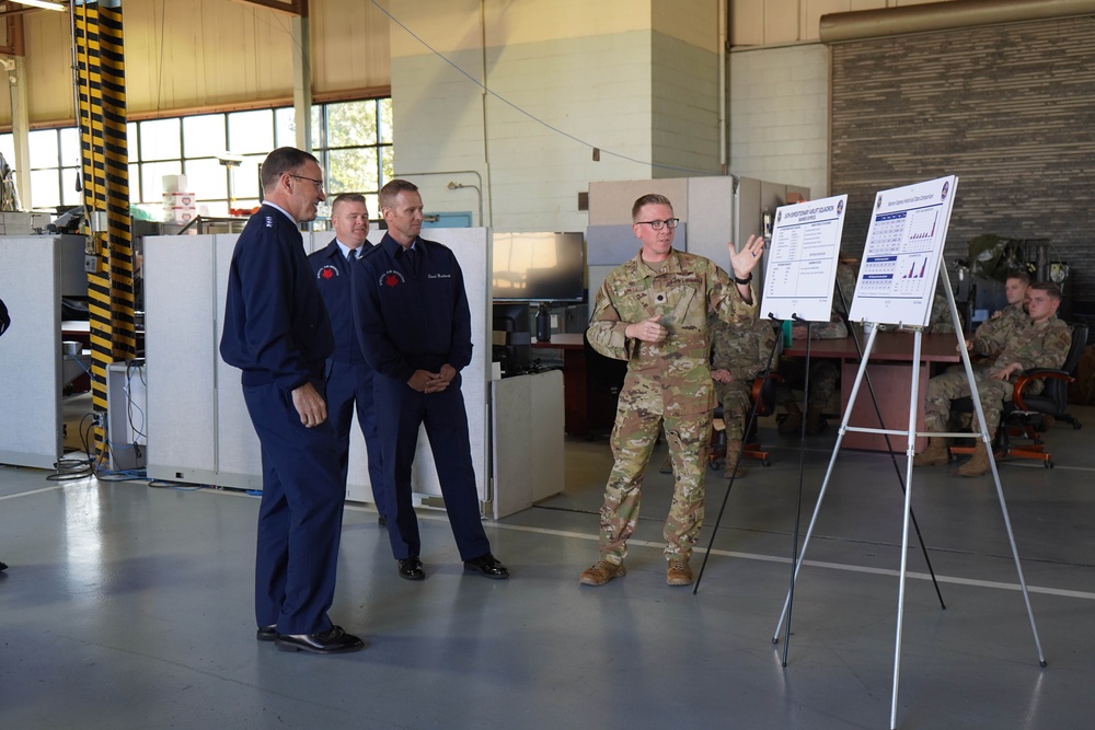 Gen. John Lamontagne visits the 89th Airlift Wing