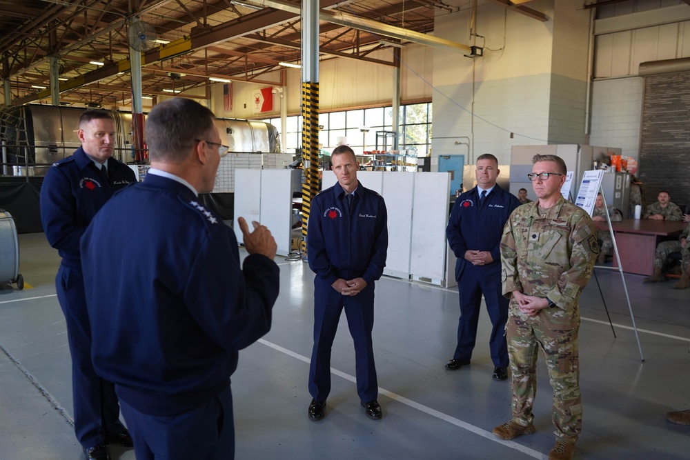 Gen. John Lamontagne visits the 89th Airlift Wing