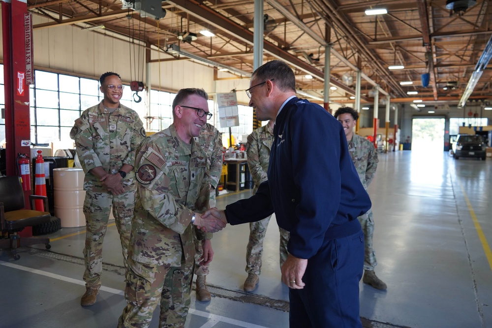 Gen. John Lamontagne visits the 89th Airlift Wing