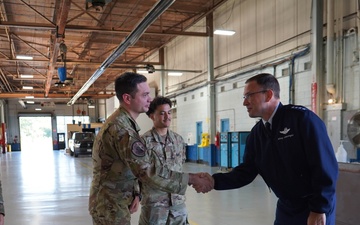 Gen. John Lamontagne visits the 89th Airlift Wing