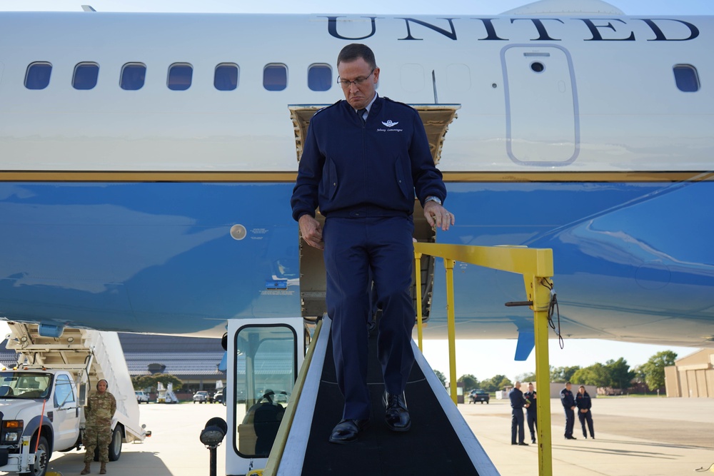 Gen. John Lamontagne visits the 89th Airlift Wing