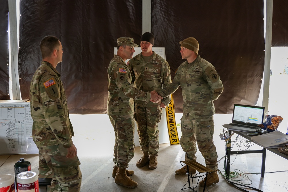 Lt. Gen. Christopher Donahue visits Soldiers at LSA Castle for Hurricane Helene Relief