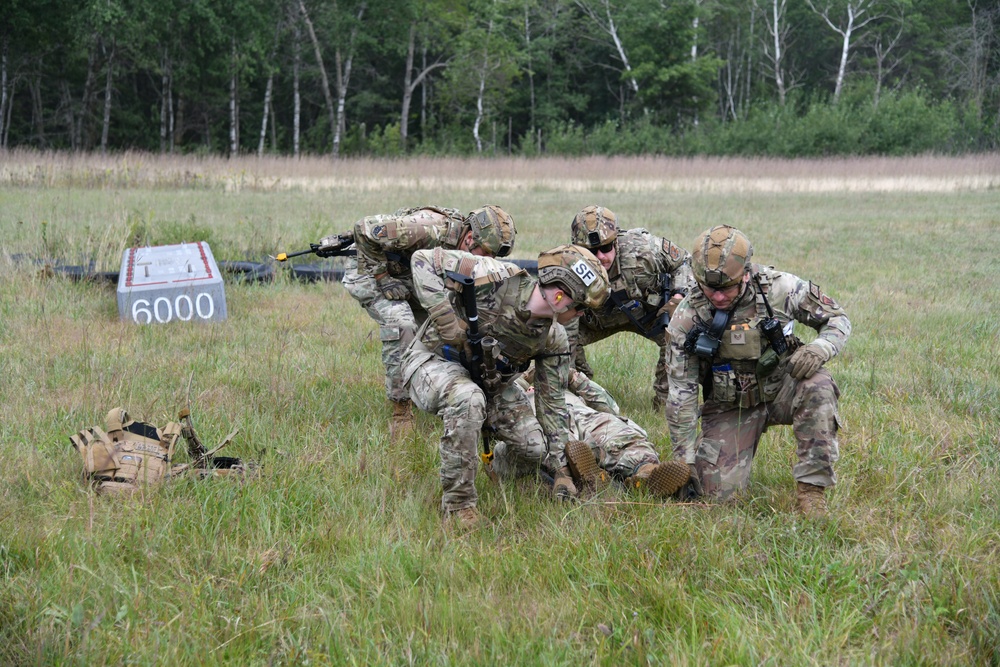 Security Forces Conduct Medical and Casualty Evacuation Training