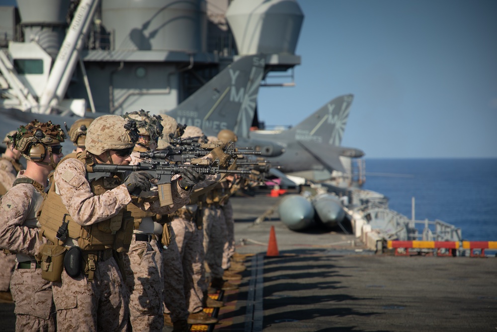 BLT 1/8, 24th MEU (SOC) Deck Shoot on USS Wasp (LHD 1)