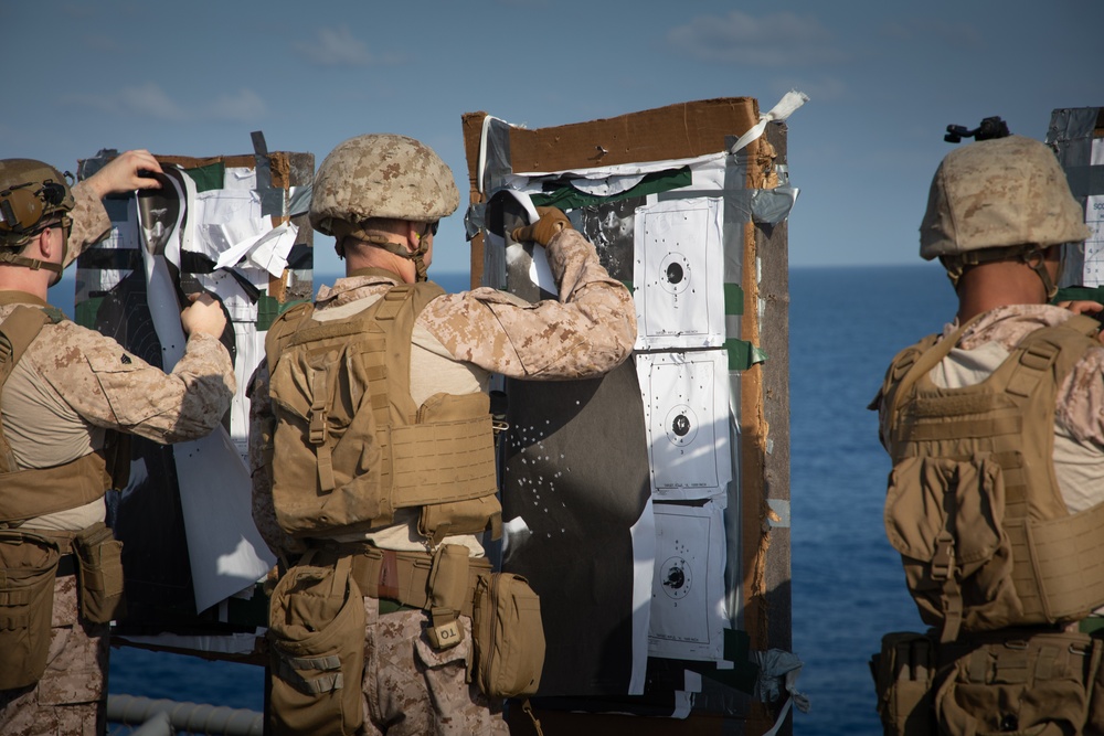 BLT 1/8, 24th MEU (SOC) Deck Shoot on USS Wasp (LHD 1)