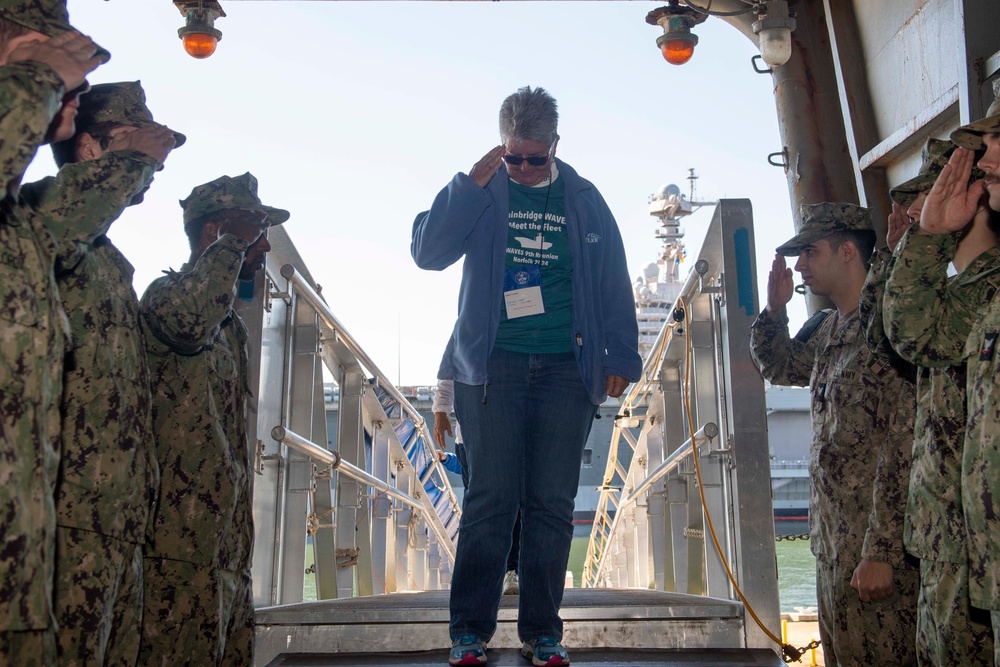 IKE Hosts Bainbridge WAVES Group in Naval Station Norfolk