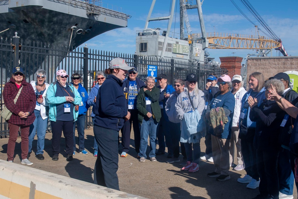 IKE Hosts Bainbridge WAVES Group in Naval Station Norfolk