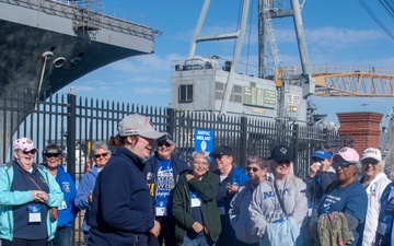 IKE Hosts Bainbridge WAVES Group in Naval Station Norfolk