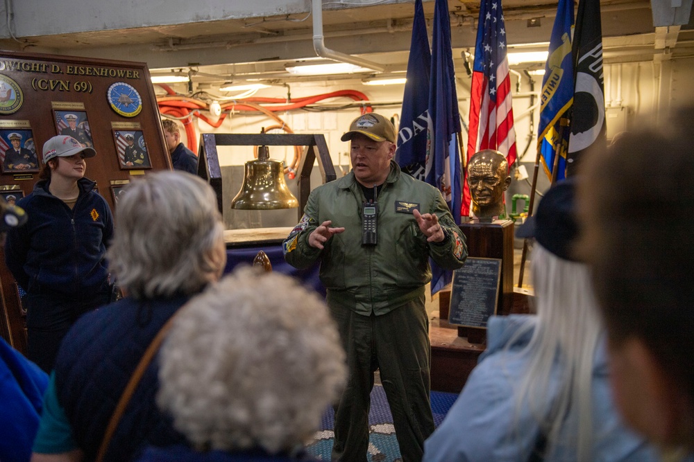 IKE Hosts Bainbridge WAVES Group in Naval Station Norfolk