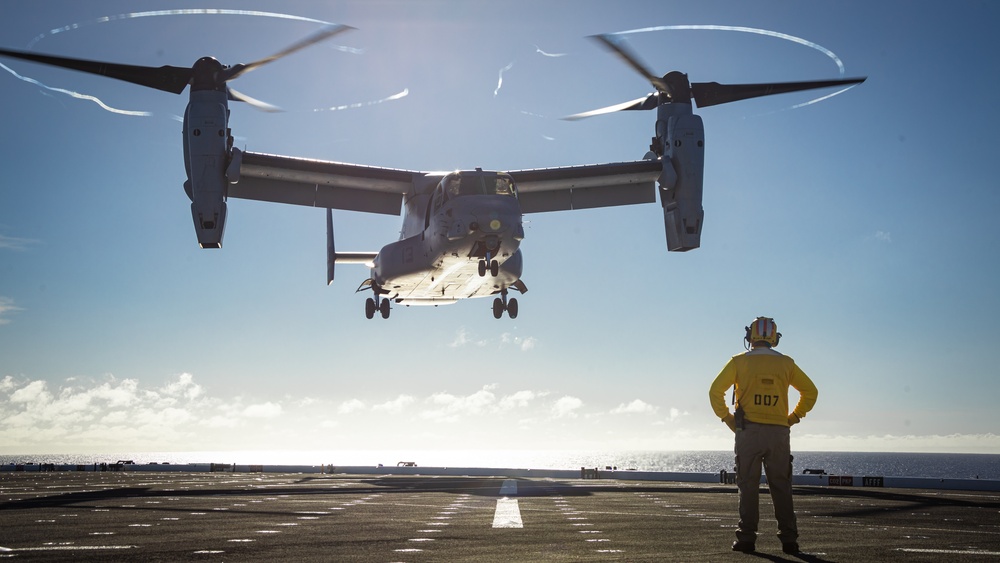 Warrior Voyage 2024: VMM-363 Conducts Deck Landing Qualifications on the USS John L. Canley