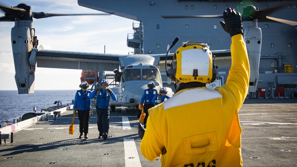 Warrior Voyage 2024: VMM-363 Conducts Deck Landing Qualifications on the USS John L. Canley