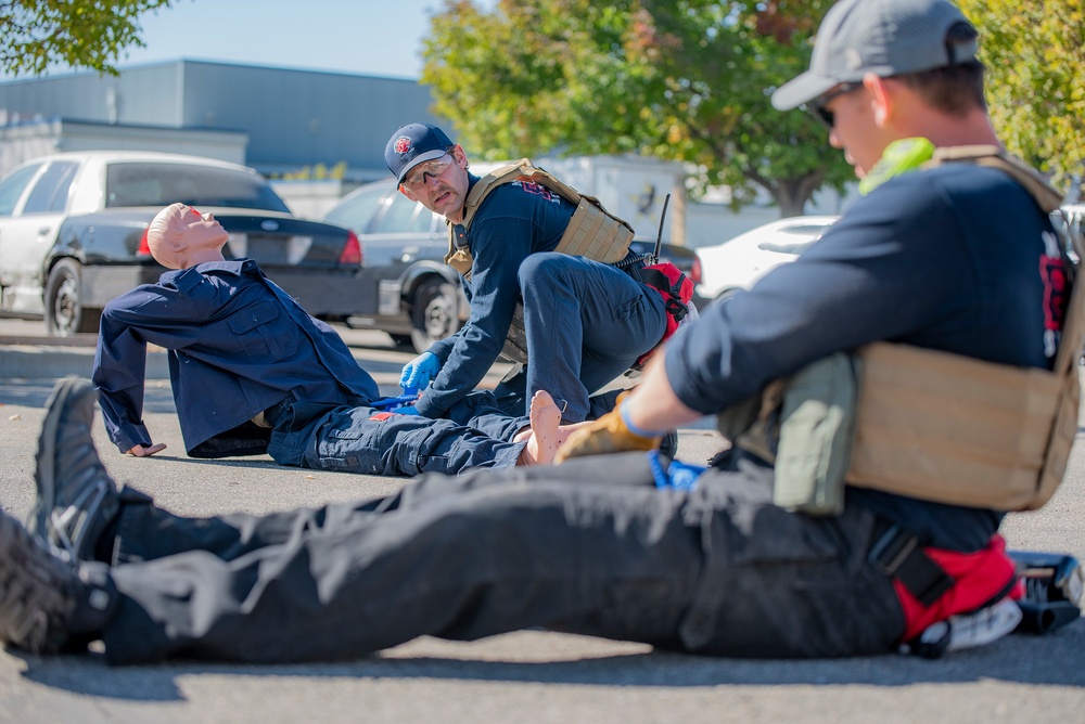 TacMed Airmen, local agencies partner for mass casualty training