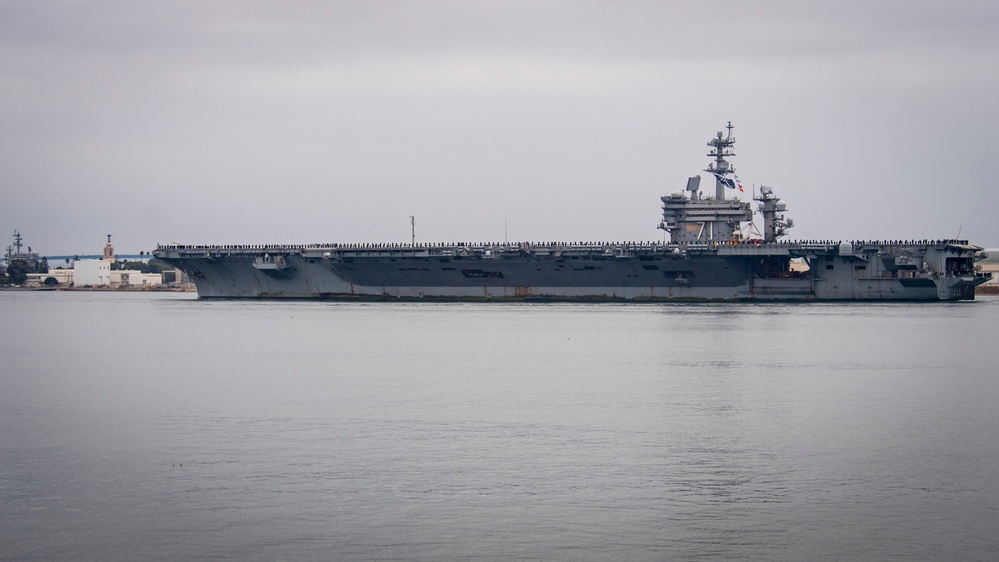 USS Theodore Roosevelt (CVN 71) returns to NASNI