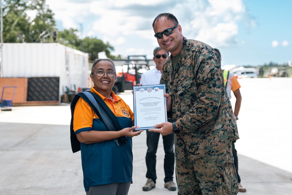 U.S. Marines receive Certificates of Appreciation in Laoag to Support Relief Efforts Alongside Philippine Allies