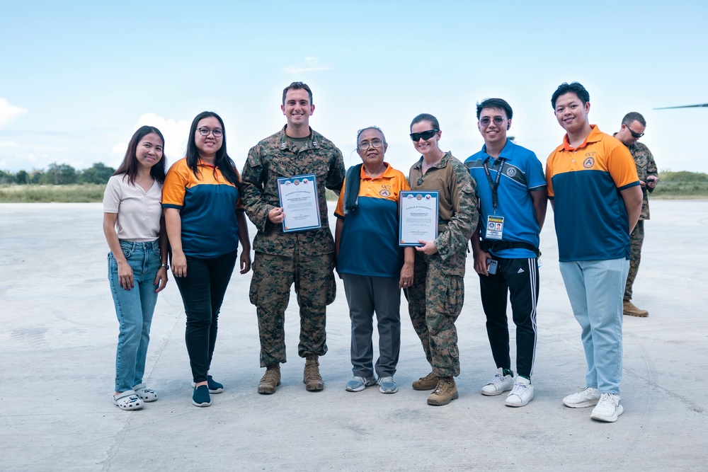 U.S. Marines receive Certificates of Appreciation in Laoag to Support Relief Efforts Alongside Philippine Allies