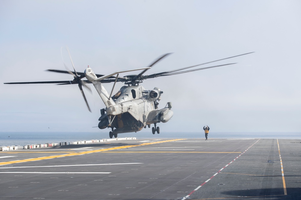 USS Tripoli preforms flight ops