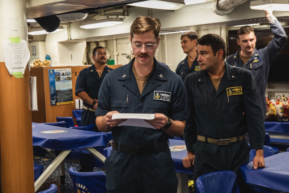 USS John S. McCain celebrates the Navy's 249th birthday