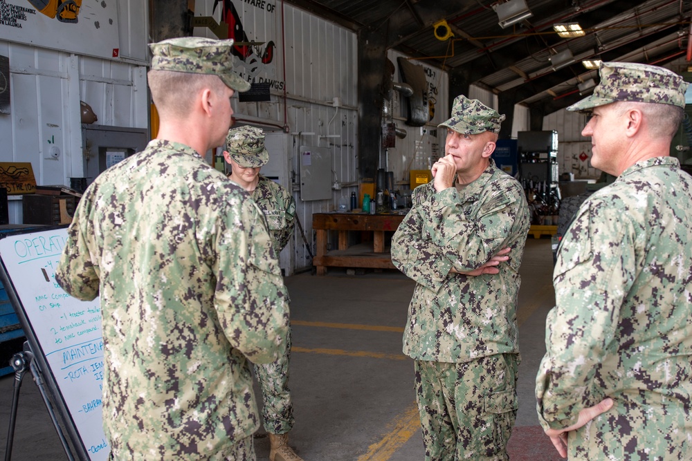 Rear Admiral Andros visit to NMCB 1