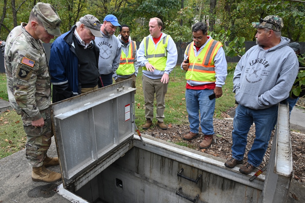 Corps of Engineers Task Force Water performs site assessment at University North Carolina Asheville