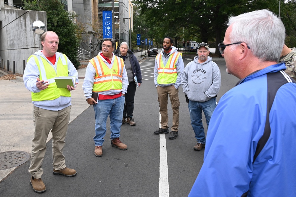 Corps of Engineers Task Force Water performs site assessment at University North Carolina Asheville