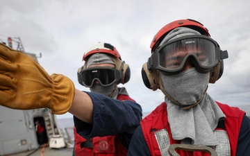 USS Dewey (DDG 105) Conducts Aircraft Firefighting Drill While Operating in the Andaman Sea